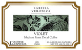 Violet Medium Roast Decaf Coffee (Single Serve K-Cup Pods) (Gourmet, Naturally Flavored, Whole Coffee Beans) (12 pods, ZIN: 574985)