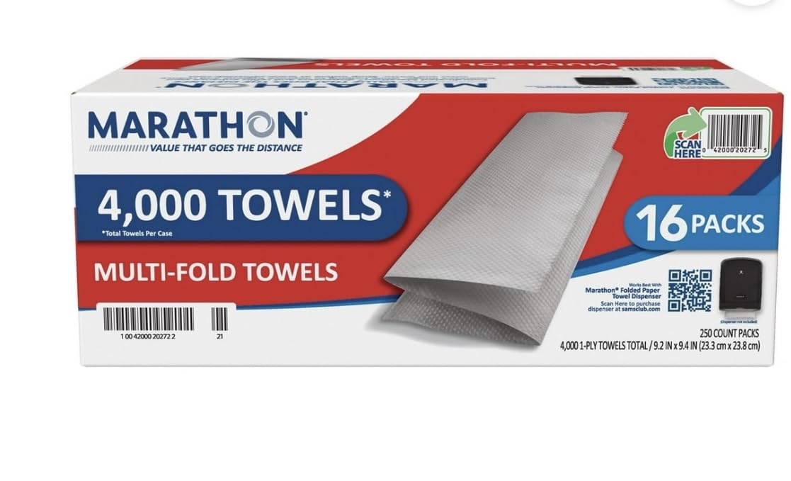 LAURALS Marathon Multifold Paper Towels - 4,000 Count (2 Pack)