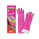 Mamison Quality Kitchen Rubber Gloves (5 Pairs , Large), Multi Proposal Latex Gloves for Working, Cleaning, Washing