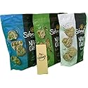 Kokobunch Variety Bundles Of Stonefire's Authentic Naan Crisps Flatbread Cracker 4 or 3 Assorted Pack (6oz, 3 PACK - 1 each of Sea Salt | Everthing |