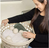 Wool Dryer Balls, 6 Pack XL,Natural Fabric Softener Ball ,Organic Laundry Balls Handmade, Reusable ,Sensitive Baby skin, Reduce wrinkles static,1000