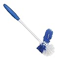 LOLA Classic Toilet Brush w/Under-The-Rim Scrubber, deep Cleans The Entire Toilet Bowl, Non-Slip Handle w/Rubber Comfort Grip, 1 Pack