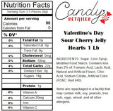 Candy Retailer Valentine's Day Sour Cherry Jelly Hearts 1 Lb.