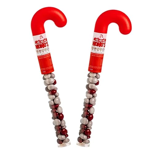Choco NoNo's Candy Cane Tube 2-Pack - Christmas - Vegan, Allergy-Friendly, Kosher - Free from Milk, Peanut, Tree Nut, Egg, Soy, Gluten, Sesame - No