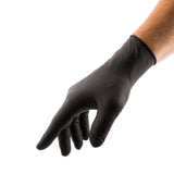 Restaurantware Extra Large Black Nitrile Gloves - Powder-Free Food Safe Gloves: Perfect for Kitchen Housekeeping and Janitorial Use - Disposable