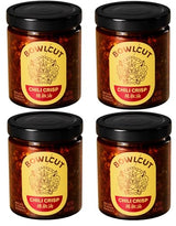 Bowlcut All Natural, Gluten Free, Vegan, Made in USA Chili Crisp, Chili Oil with Chili Flakes & Hot Sauce Alternative for Eggs, Pasta, Dumplings