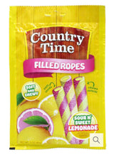 Country Time Sour N' Sweet Lemonade Gummy Candy Filled Ropes, Soft & Chewy, 3 oz, 2 Pack
