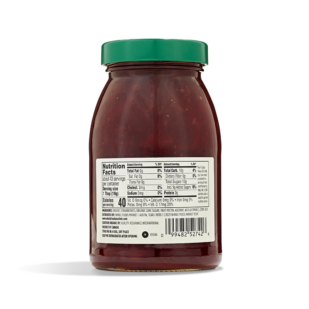 365 by Whole Foods Market, Organic Strawberry Fruit Spread, 29 Ounce