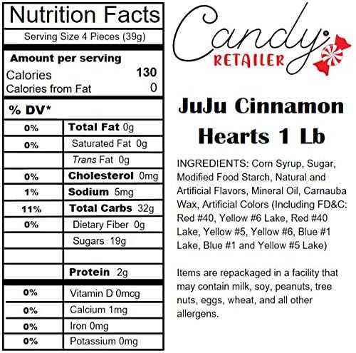Candy Retailer JuJu Cinnamon Hearts 1 Lb