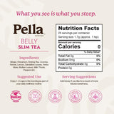 Belly Slim Tea - 11-Herb Formula with Ginger Licorice Cinnamon Fennel Oolong Lemon Dandelion Yerba Mate Mullein Leaves Milk Thistle & Peppermint
