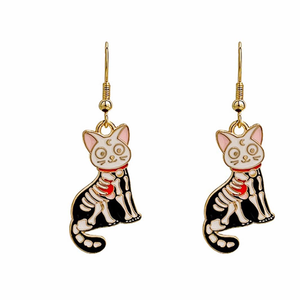 1 pair Rabbit, bat, cat, shark animal earrings (cat earrings)