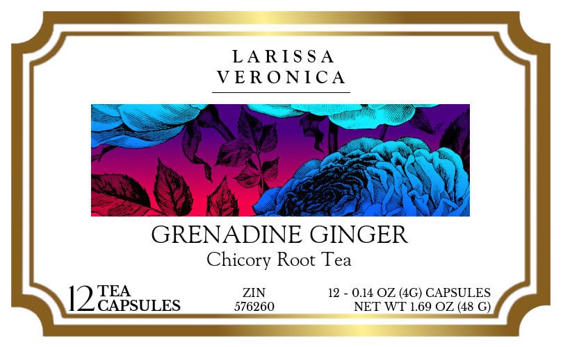 Grenadine Ginger Chicory Root Tea (Single Serve K-Cup Pods) (12 pods, ZIN: 576260) - 2 Pack