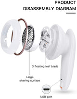 Lint Remover Shaver LtYioe Fabric Shaver USB Rechargeable Sweater Shaver Fabric Fuzz Remover with 2 Blades and Clean Brush, Battery Operated