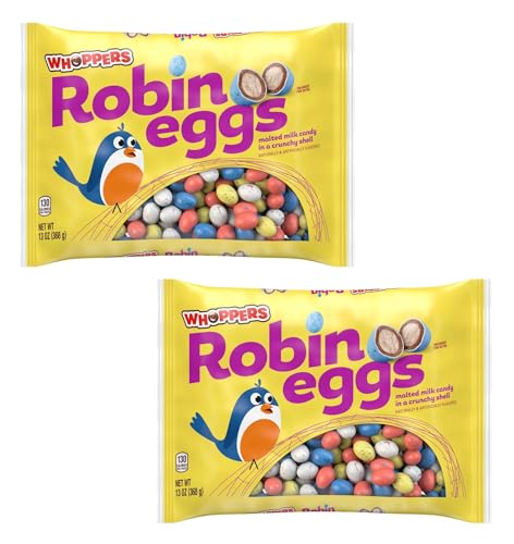 Whoppers Robin Eggs - Pack of 2 - Malted Milk Candy - Classic and Delicious Easter Candy Perfect for Everyone - Share a Tasty Tradition