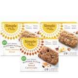 Snacks Variety Pack, Nutty Banana Bread, Spiced Carrot Cake Variety Pack, Simple Mills Bars, Low-Calorie Snacks, 5 Count (Pack of 3)