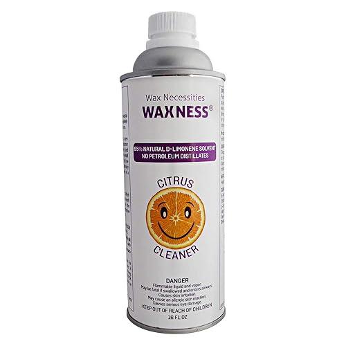 Wax Necessities Waxness Natural Concentrated Citrus Depilatory Wax Cleaner 95 Percent D Limonene 16 Ounces