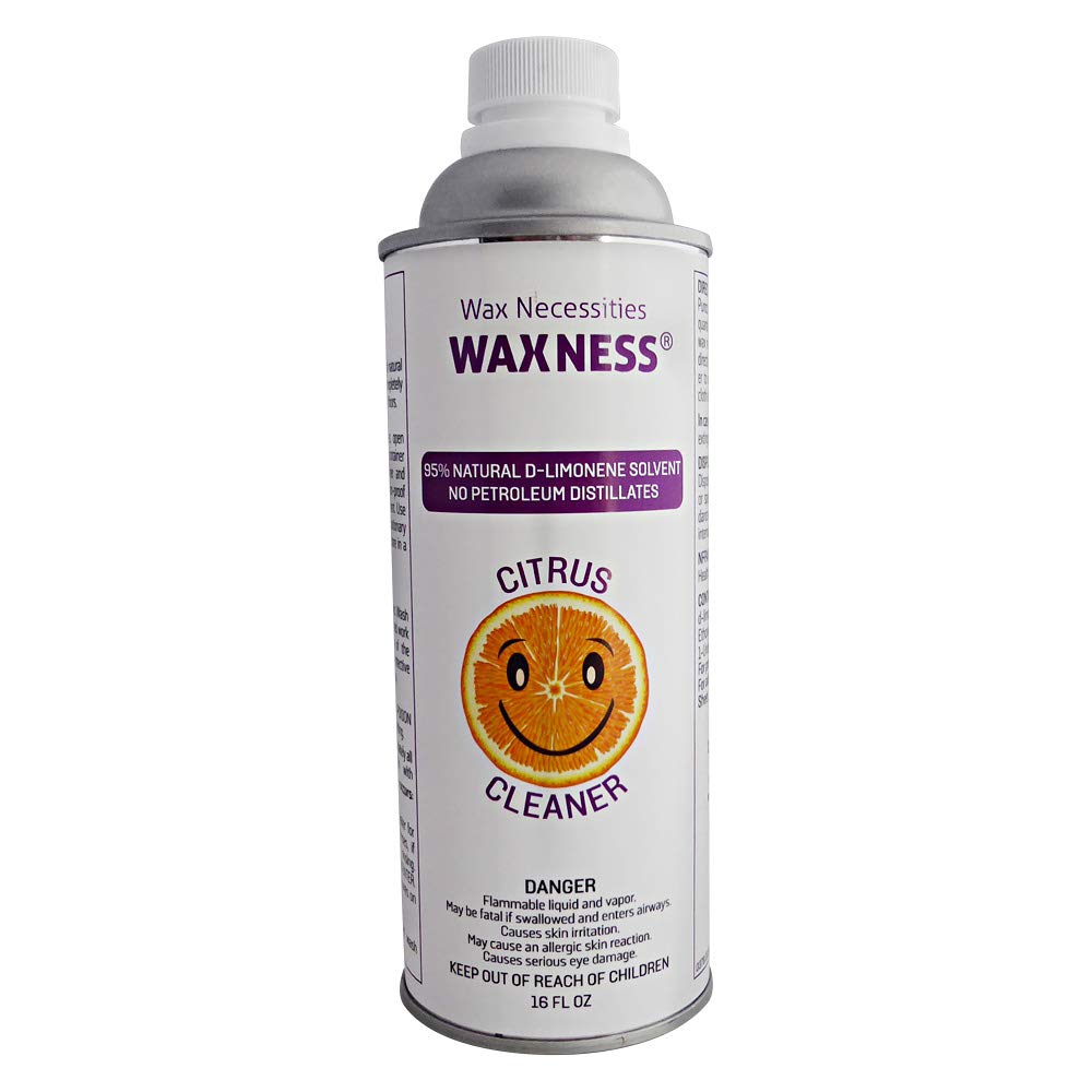 Wax Necessities Waxness Natural Concentrated Citrus Depilatory Wax Cleaner 95 Percent D Limonene 16 Ounces