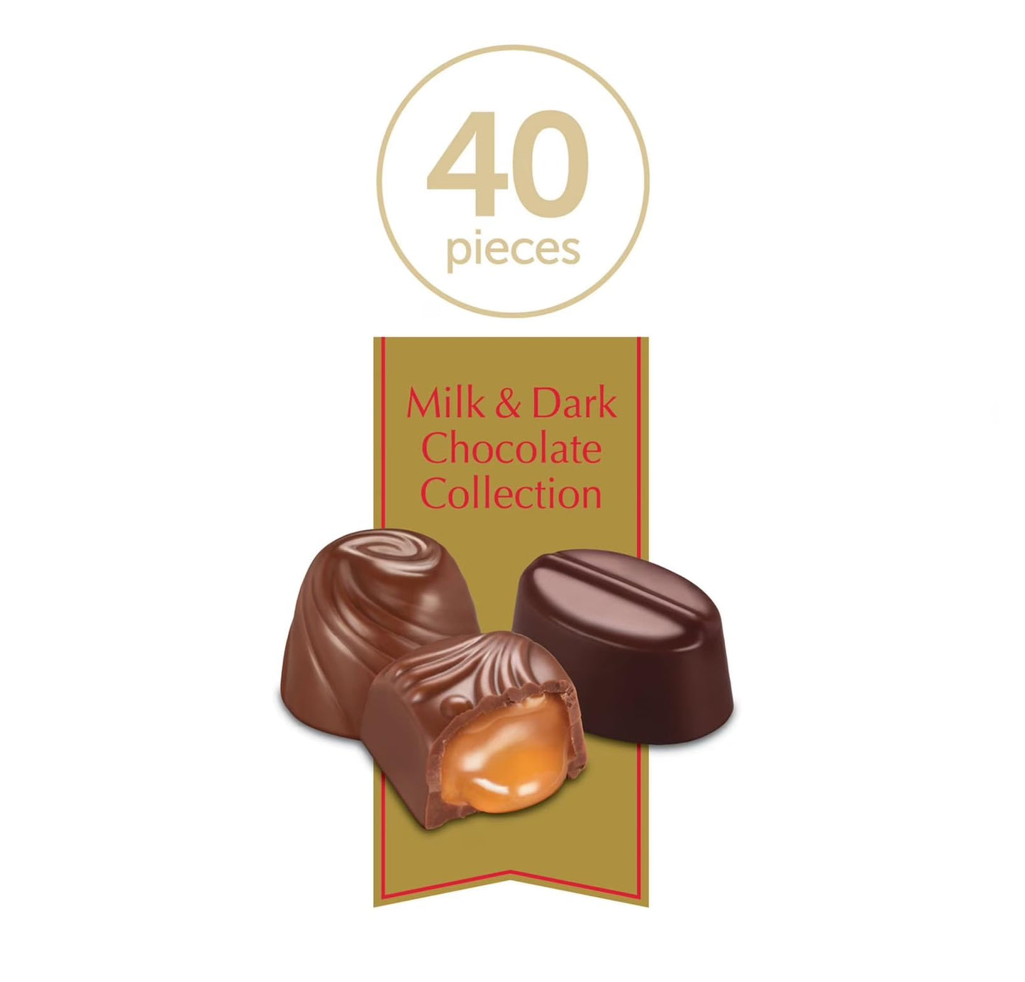 Elmer Chocolate Hershey Pot of Gold 14.4 Oz Heart - Assorted Milk and Dark Chocolates - Delicious Classics That Everyone Loves - Great for Sharing