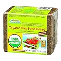 Mestemacher Organic Flax Seed Bread, 17.6 Oz - Authentic German Whole Grain Bread with Flax Seeds | High Fiber, USDA Organic, Non-GMO, Ready to Eat