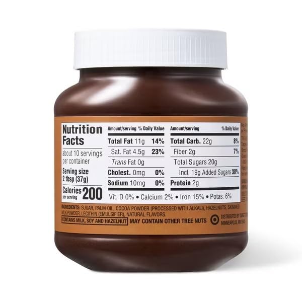 Good & Gather Dark Chocolate Flavored Hazelnut Spread, No Artificial Sweeteners, 13 oz