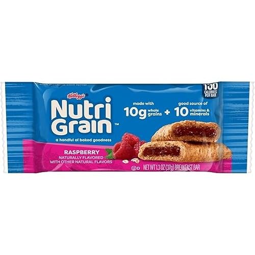 Nutrigrain Raspberry Bars 3 Case 16 Count