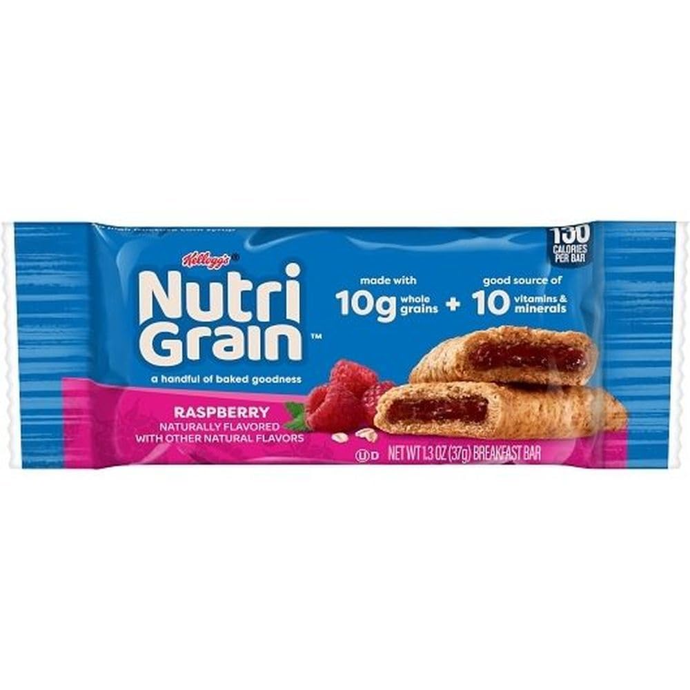 Nutrigrain Raspberry Bars 3 Case 16 Count