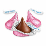 Pink Foil Milk Chocolate Candy Pieces Bulk Bag - 25 lb (Approx. 2500 pieces)