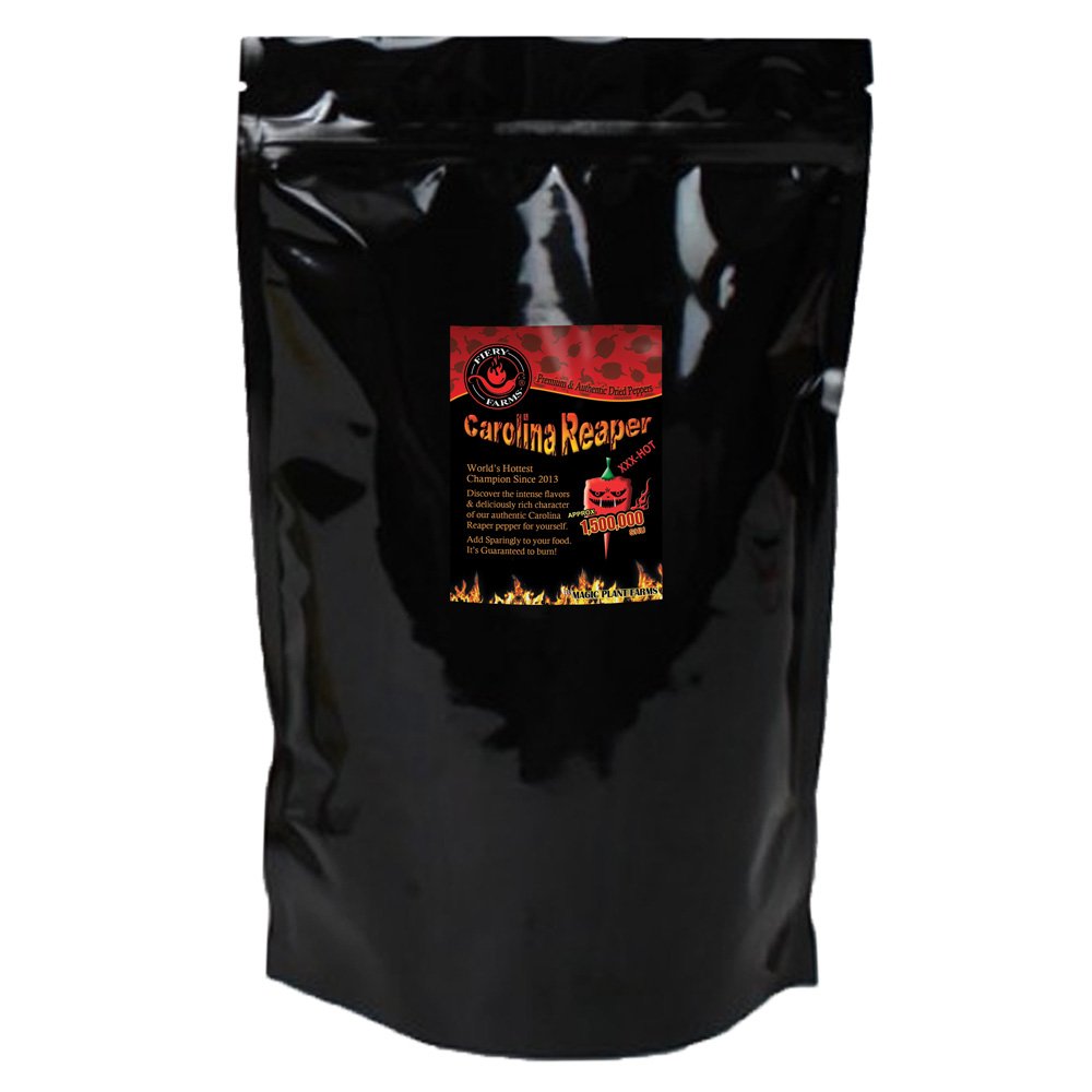 Fiery Farms Carolina Reaper Powder Bulk 1KG 35oz - World's Hottest Chili Pepper 1.5M to 2M SHU Pure Fine Ground Red Pepper Powder No Additives Non-GMO