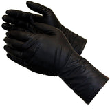 ShuBee® Black Gauntlet® Gold Edition Nitrile Gloves, XL - Industrial Strength, Extended Cuff, Powder-Free, Puncture & Tear Resistant, Textured Grip
