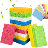 VUKOKU 12 PCS Kitchen Sponges, Natural Compressed Cellulose Sponges, Non-Scratch Reusable Sponges for Kitchen Dish Washing, Scrub Sponge for Cleaning