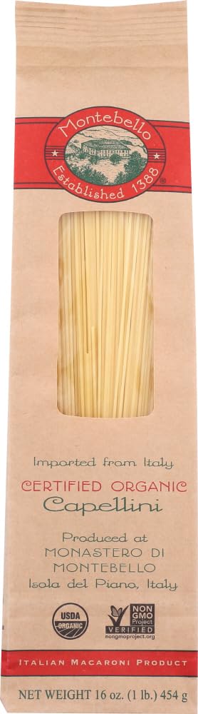 M?nt?b?ll? ?rganic Pasta - Cap?llini - Cas? ?f 12-1 lb. - Bulk Buy