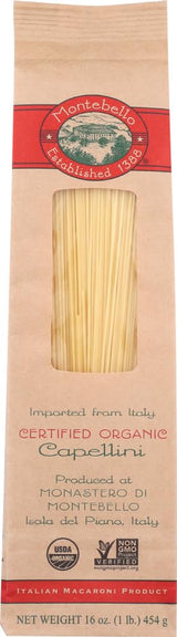 M?nt?b?ll? ?rganic Pasta - Cap?llini - Cas? ?f 12-1 lb. - Bulk Buy