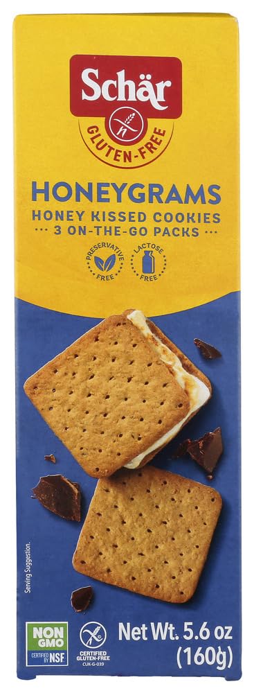 Schar Cookie Honeygrams, 5.6-ounce 4pack