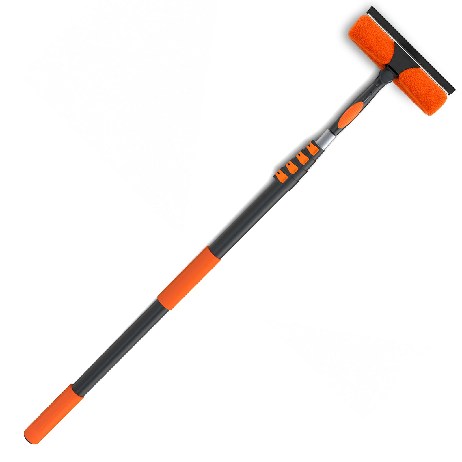 LAANPOLE 26FT Window Squeegee with Extension Pole, 2-in-1 Squeegee for Window Cleaning, Professional Cleaning Kit for Home with 20FT Telescoping Pole