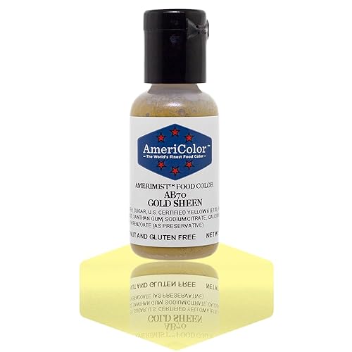 AmeriColor Amerimist Airbrush Color .65 Ounce, Gold Metallic Sheen