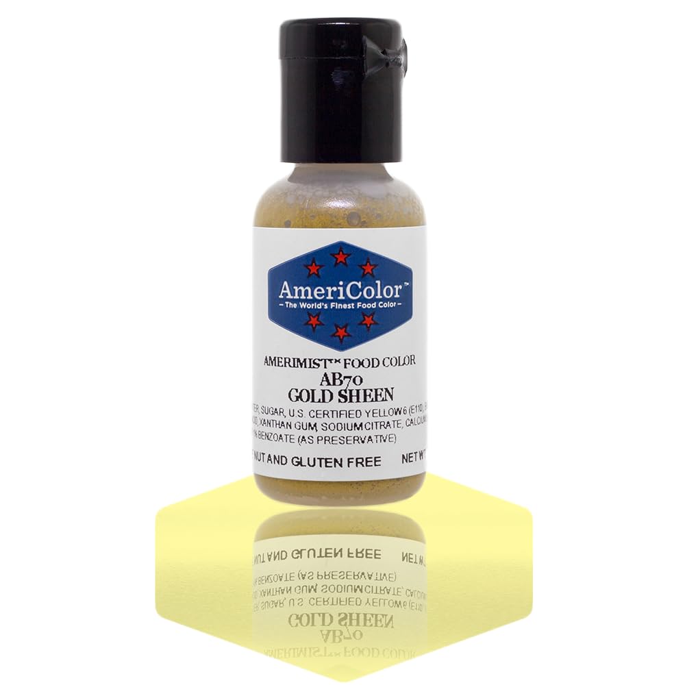 AmeriColor Amerimist Airbrush Color .65 Ounce, Gold Metallic Sheen