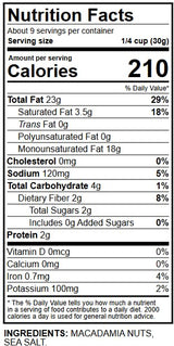 Wellsley Farms Salted & Dry Roasted Macadamia Nuts (1 Bag), Lightly Seasoned with Sea Salt, 10 oz Resealable Bag - Kosher, Keto-Friendly.