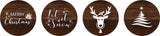 Darling Souvenir 190 Pieces Brown Christmas Party Chocolate Drop Labels - Self-Adhesive Mini Candy Wrappers for Merry Xmas Favors & Decorations, DIY