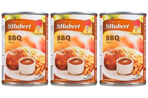 St Hubert BBQ Gravy Sauce, 398ml / 13.5 Oz Cans (Pack of 3) {Imported from Canada}