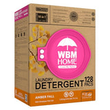 WBM Home Laundry Detergent Pods, Total 128 Count | Amber Fall Fragrance | 10 in 1 Laundry pods Detergent Ultra Power Cleaning with Plant-Based Scent