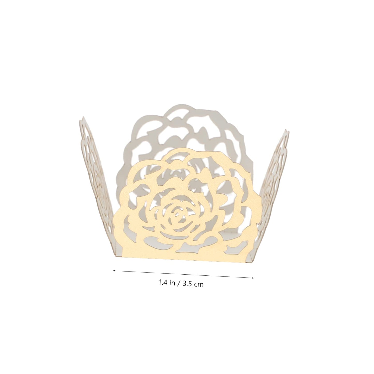 100pcs Hollow Rose Trim Chocolate Candy Cups for Elegant Chocolate Packaging for Weddings Parties Dessert Displays Material