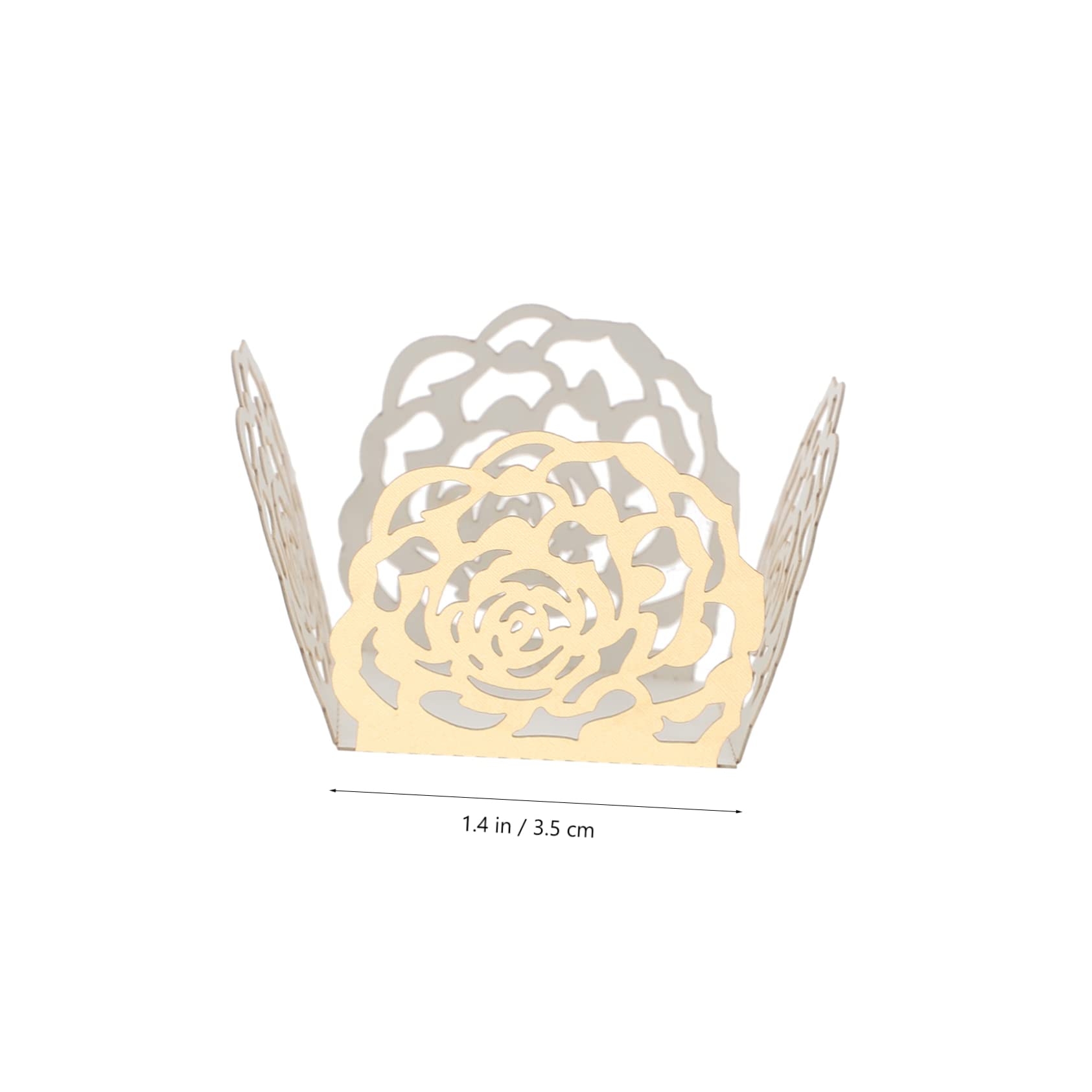 100pcs Hollow Rose Trim Chocolate Candy Cups for Elegant Chocolate Packaging for Weddings Parties Dessert Displays Material