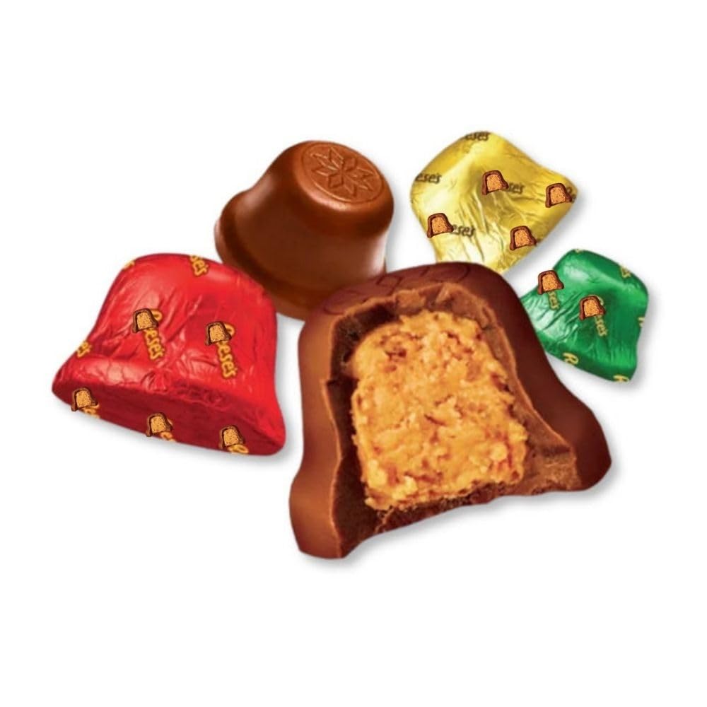 Peanut Butter Bells Milk Chocolate Candy Individually Wrapped Bulk Bag - 5 lb (Approx. 225 pieces)
