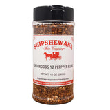 Shipshewana Spice Company Northwood Pepper Blend, 8 oz - All?Natural Coarse Pepper & Herb Rub with Black Pepper, Paprika, Garlic & Thyme, No MSG
