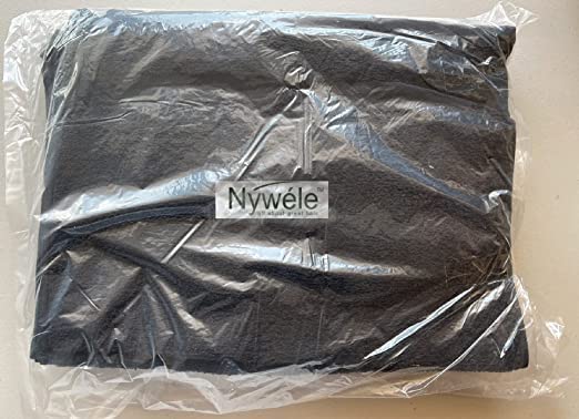 Nywele Silver Living Bleach Proof 6 Towels Black, 16" x 27"| Pack of 6 | Perfect for Salon Use | Bleach Safe Salon Towels
