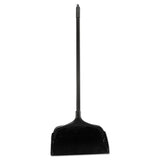 Rubbermaid Commercial Products Dustpan with Long Handle Plastic Black Compatible with Any Broom for Lobby/Restaurant/Office/Home/Dog Pooper Scooper