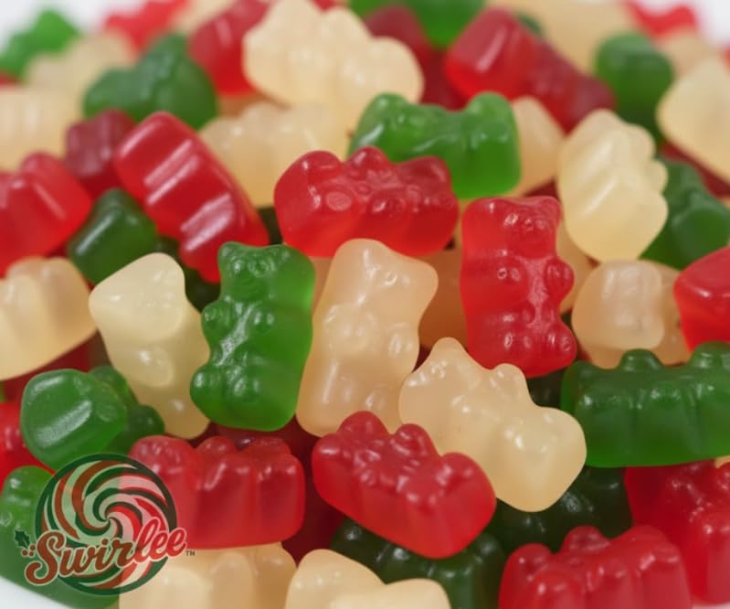 Swirlee™ Christmas Gummies, 8 oz Holiday Chewy Candy Mix, Assorted Flavors, Festive Stocking Stuffer Treats Gummie Bears