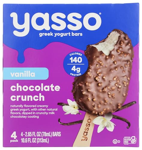 Yasso Vanilla Chocolate Crunch Frozen Yogurt Bars, 10.6 FZ