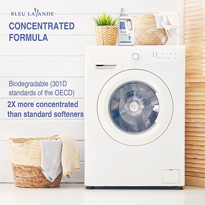 Bleu Lavande - 3 Pack Natural Liquid Laundry Detergent - Concentrated Detergent - Biodegradable - Pure Lavender Essential Oil - No Phosphates - No