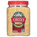 RiceSelect Orzo Rice-Shaped Pasta, Premium Non-GMO Orzo Pasta, 26.5-Ounce Jar